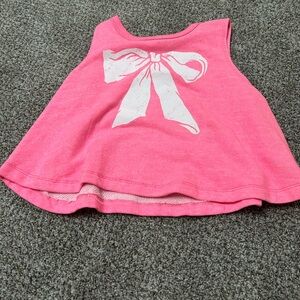 Charming Pink Bow  Tank Top